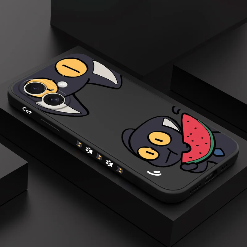 

Cute Naughty Cat Phone Case For iPhone 16 16e 15 14 13 12 11 X XR XS Plus Pro Max Mini Silicone Cover