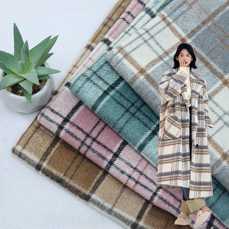

1M Thicken Grinding Wool Plaid Fabric Academic Style JK Clothing Suit Uniform Shirt Skirt Jacket Pants DIY Apparel Sewing Fabric