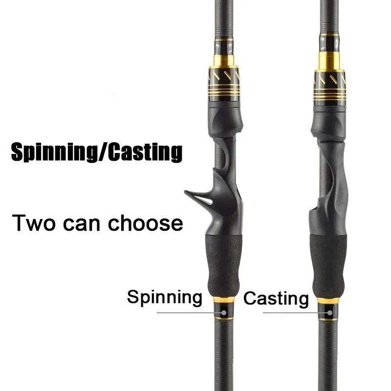 1.8M-2.1M Carbon Fishing Rod MH Spinning/Casting Telescopic Fishing Rod Ultralight Weight Fishing Pole Travel Rod Fishing Tackle