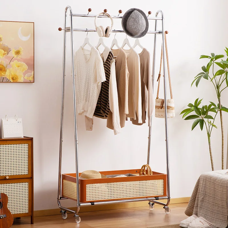 Solid Wood Modern Multi-function Coat Rack Removable Storage Hanger Floor-standing Vertical Design for Bedroom Home Furniture