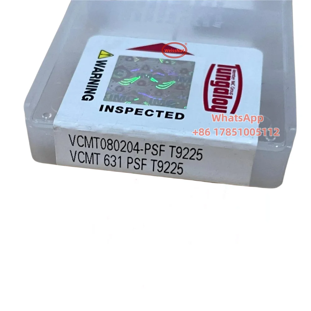 Imagem -05 - Inserções do Carboneto de Tungaloy Vcmt110302 Vcmt110304 Vcmt160404 Vcmt160408 Vcmt080202 Vcmt080204-ps Ah725 Ns9530