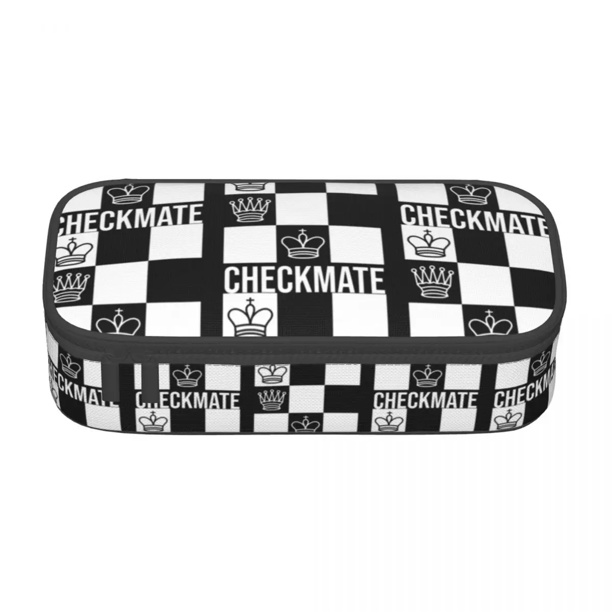 Customized Cute Checkmate Chess Board Pencil Cases for Girl Boy Large Storage Game Chessboard Pencil Pouch Stationery