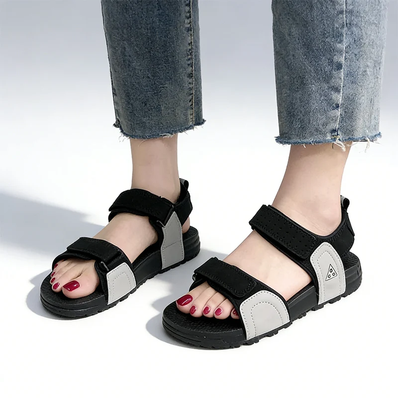 2026 Summer Vitnam Sandals Women Flat Non-slip Beach Shoes Soft Brand Ladies Flat Sandals Holiday Shoes Plus Size 42 D1290