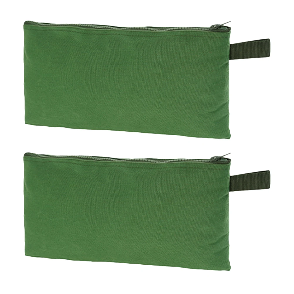 

2 Pcs Bag Canvas Tote Storage ganizer Bags Green Zipper Heavy Duty Small Tool Pouch Craft Worker DIY Enthusiast Portable