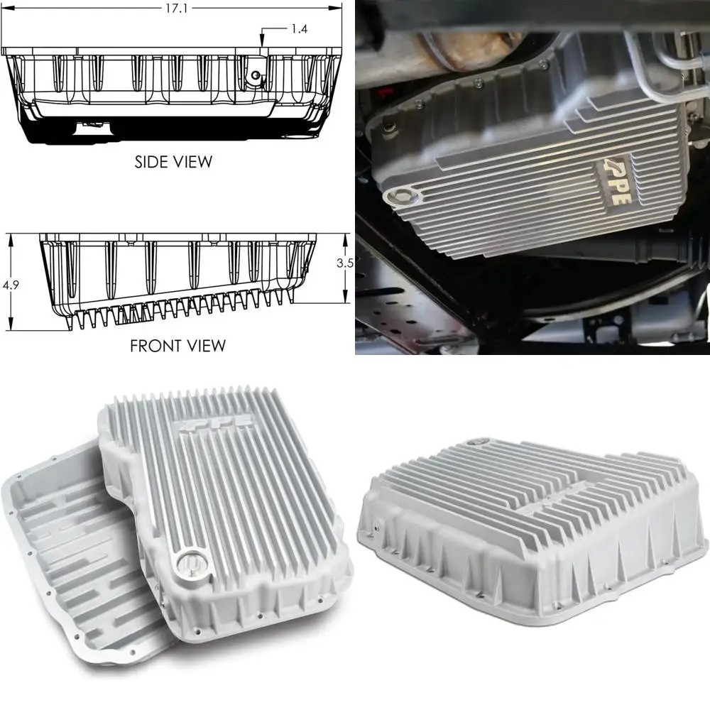 

PPE Heavy Duty Transmission Pan (Brushed) 228052110 Compatible or 2500/3500 6.7L 68RE Transmission