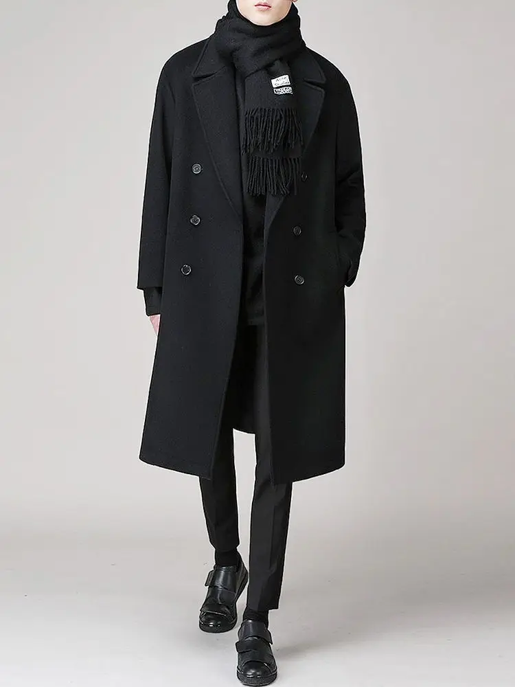 

Мужское пальто-дафлкот из шерстяной смеси с узором крючком, вязаным плетением, косами, узором «твист», «интервайн», «интервив», «интерлэйс», «интерлок», «интервит», «интернит»