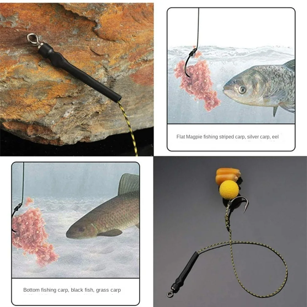 

6PCS/Lot Size 2#-8# Link Tied Rigs Rig Hooks Iseama Hair Rig Fishing Hook With Fishing Line Strong Strength Tied Boilie Hook