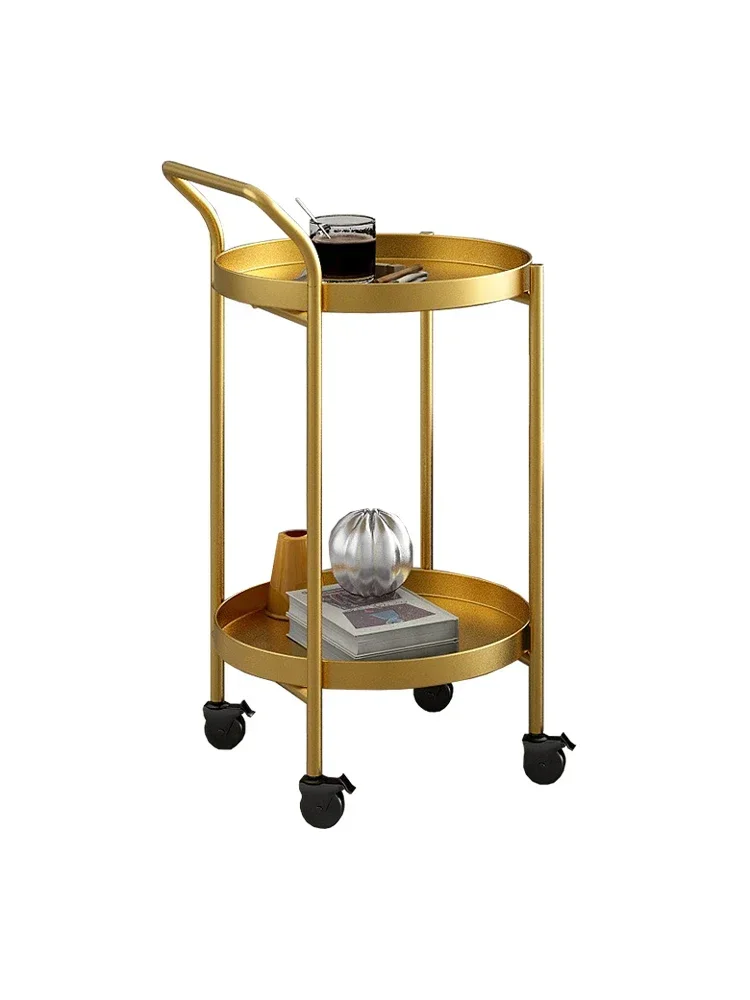 

Nordic luxury small coffee table cart, several bedrooms near the living room, movable with wheels, several balcony sm