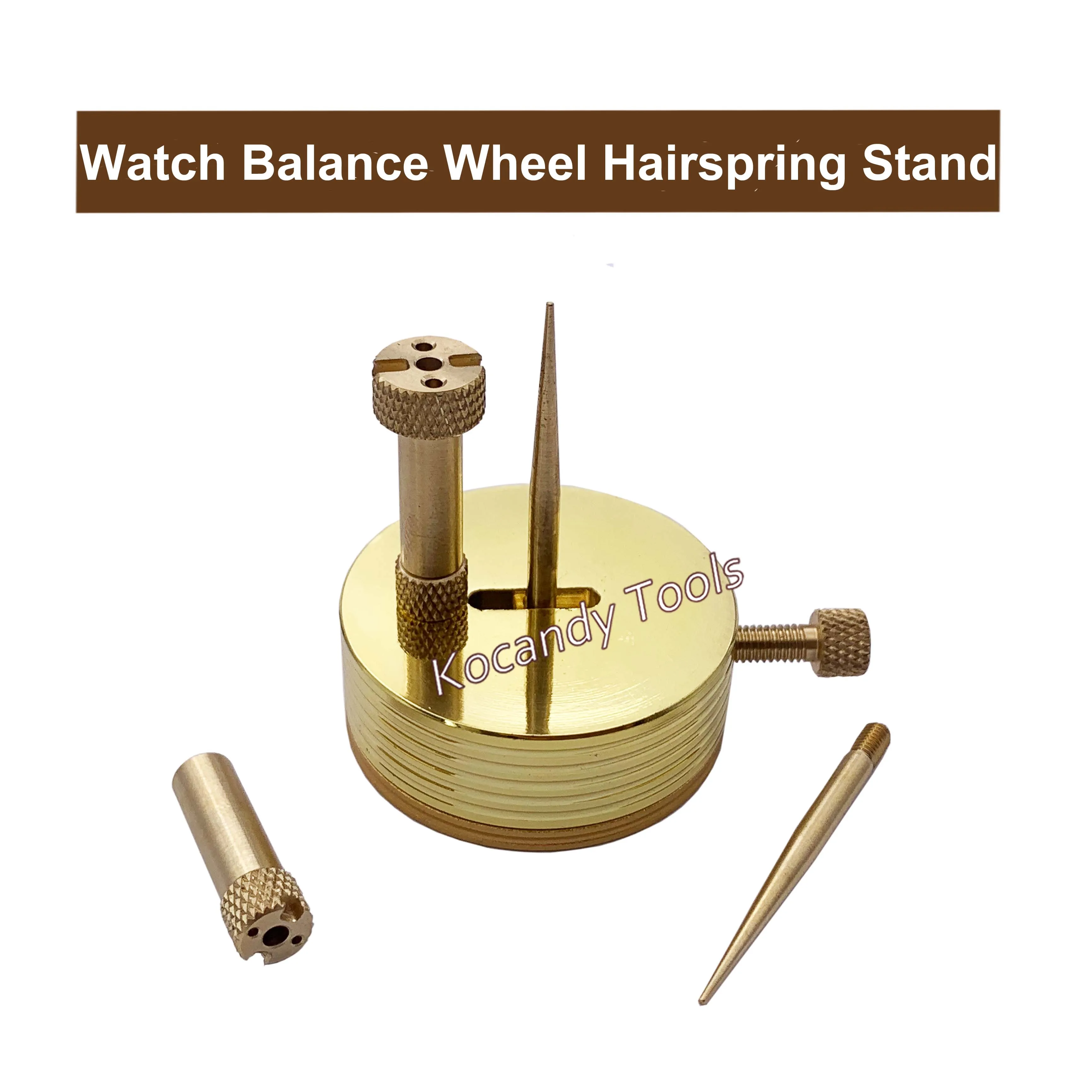 

New Watch Movement Repair Balance Wheel Hairspring Stand F31415 Brass Stand Adjustable Watch Balance Wheel Hairspring Watch Tool