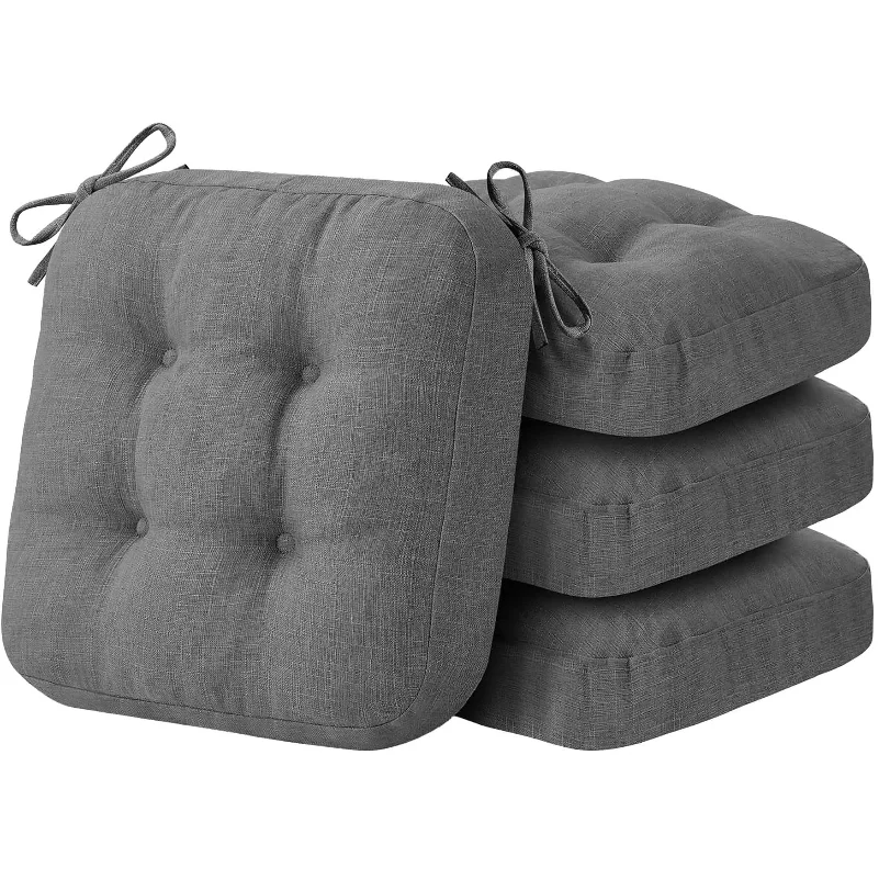40x40cm Chair Cushions with Straps, Square Seat Cushion for Home, Soft Office Chair Seat Pads, Mats for Tea Room/Garden/Kitchen