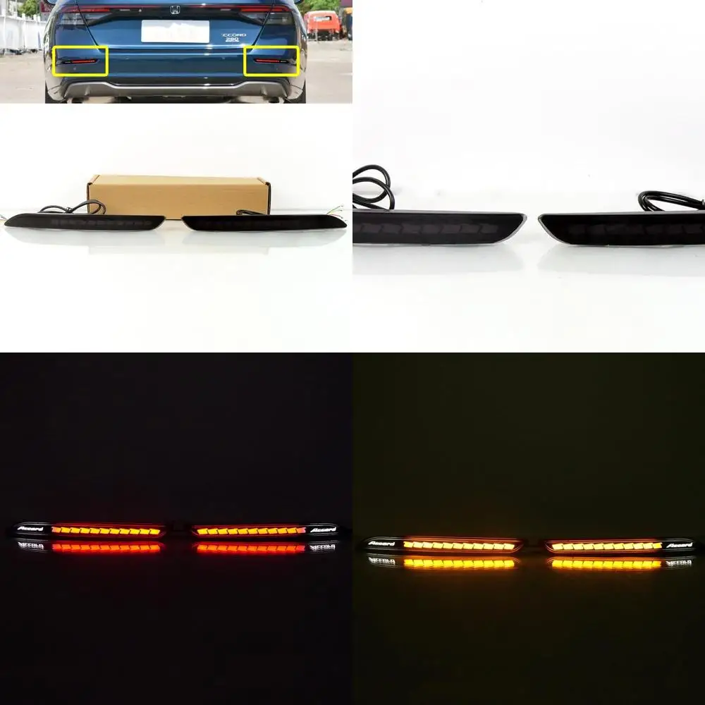 

2023-2024 Honda Accord LED Rear Bumper Reflector & Tail Lights Assembly with Driving, Brake, Turn Signal & Fog Lights