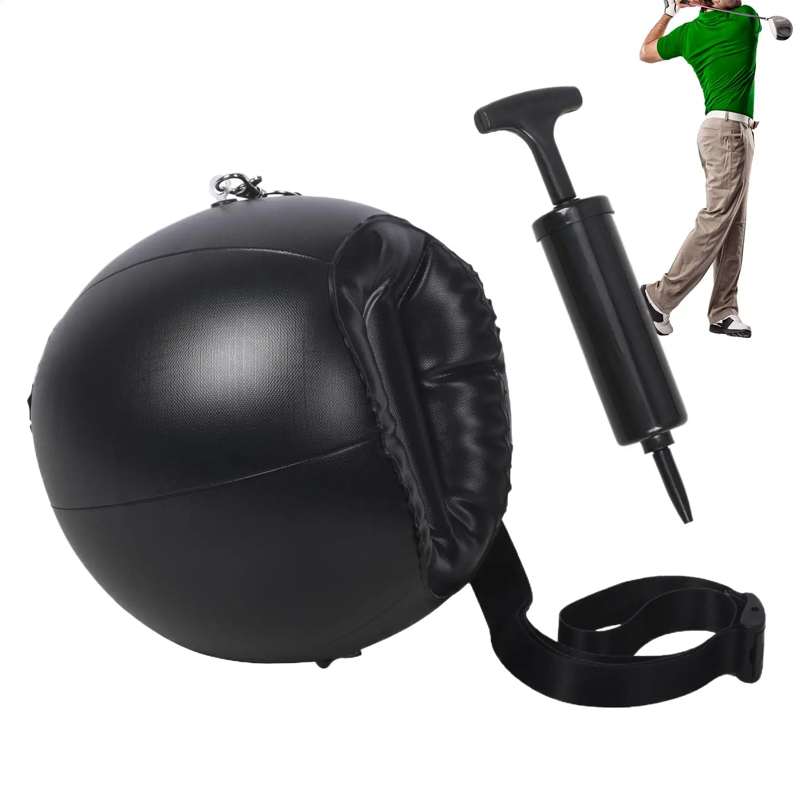 Golf Ball Training Aid Inflatable Golfer Correction Training Equipment Golf Forearm Connection Ball for Amateur Players Husbands