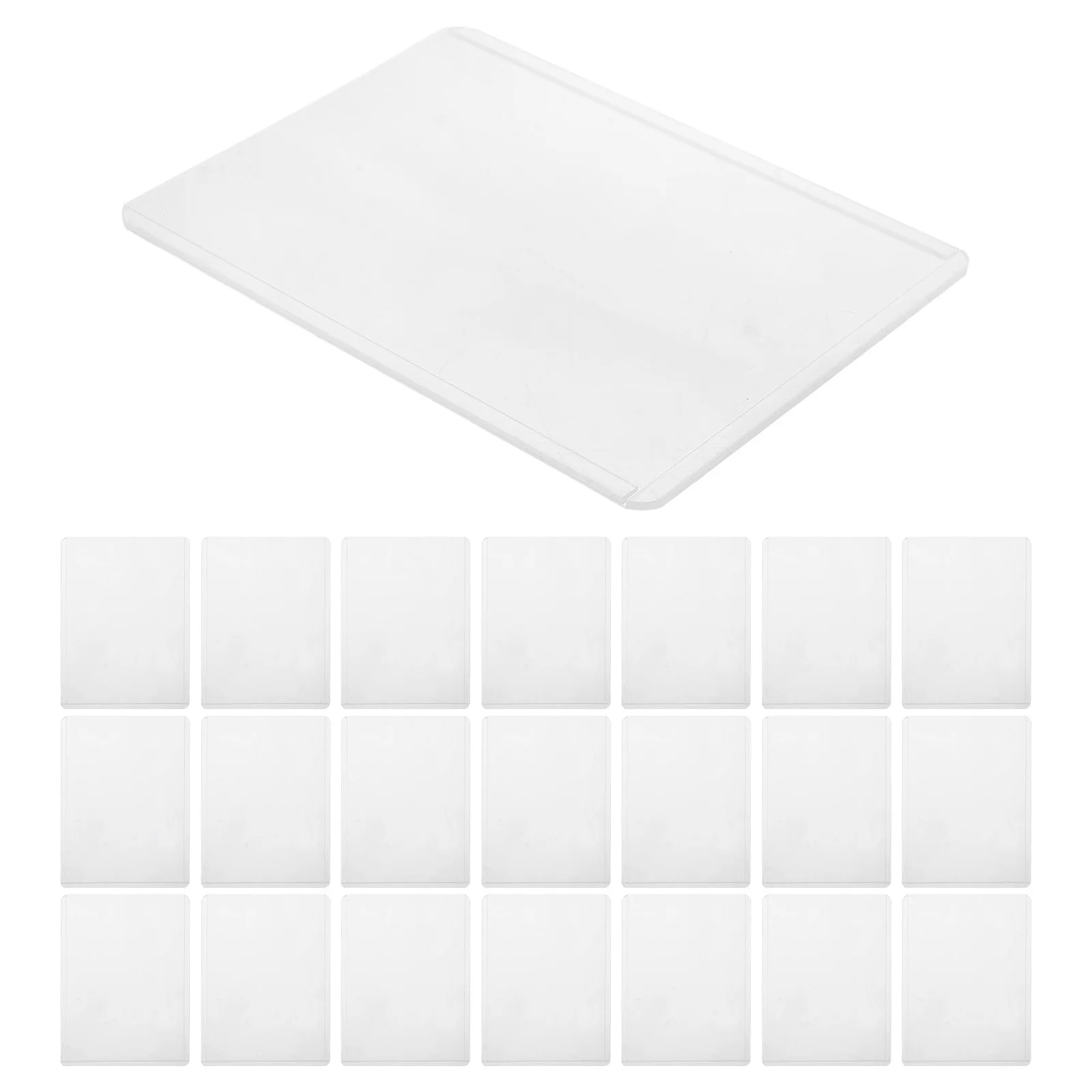 25 قطعة من حامل البطاقات الشفافة البلاستيكية، حافظة بطاقات الأعمال، شارة الهوية لمعارض العمل في المكتب والمدرسة #2