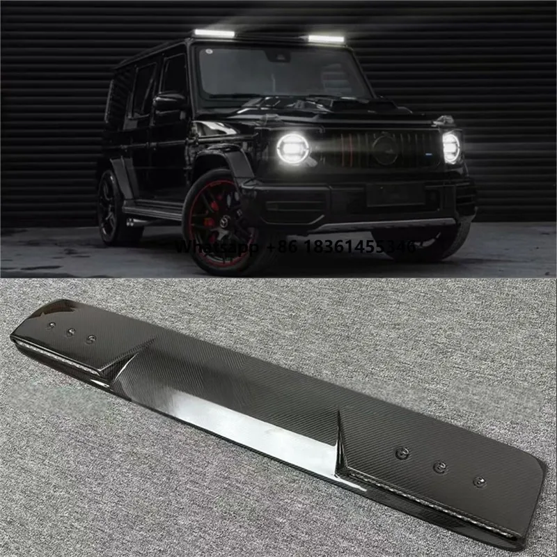 

For W464 G350 G500 G550 G63 2019 2020 2021 2022 2023 2024 Real Carbon Fiber Front Roof Wing Lip Spoiler Kit