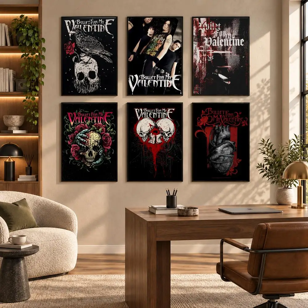 Singer Bullet for My Valentine Poster Self-adhesive Art Waterproof Paper Sticker Coffee House Bar Room Wall Decor
