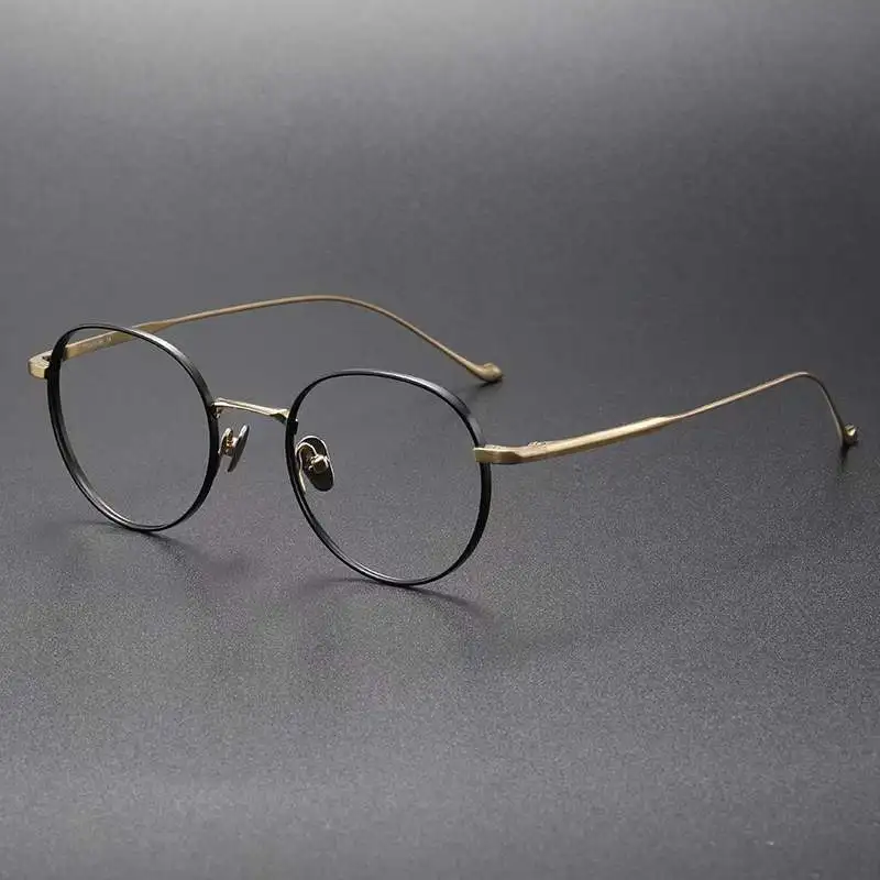 Vintage Round Chord-C ForWomen Prescription Titanium Frame Japanese Designer Handmade Myopia Men Eyeglasses Brand Glasses