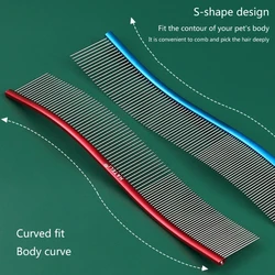 Easy Use Hair Comb Dog Grooming Comb Hair Remover Deshedding Comb for Dog Pet Skin Massage Brushes Hair Removal Tool