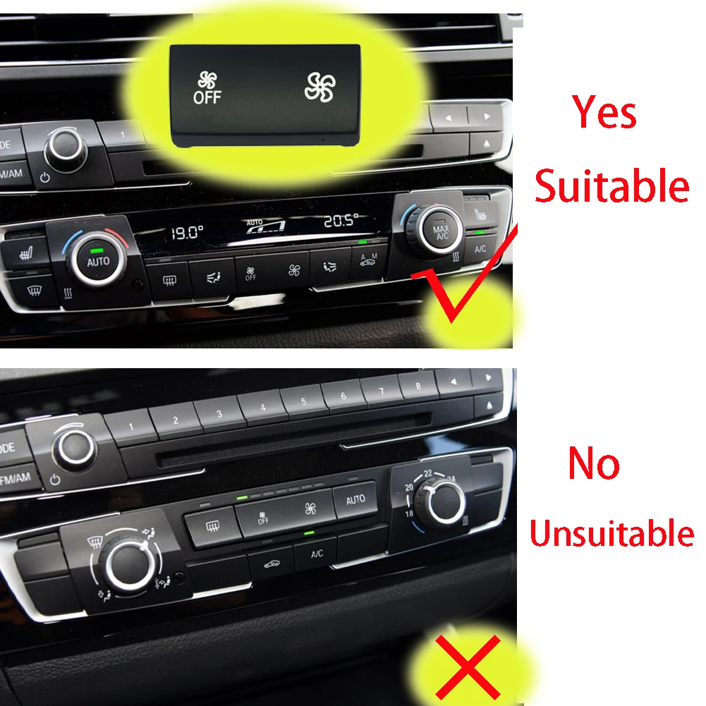 Automatic Air Conditioning Heater Climate Control Panel Fan Speed Button Cover for BMW 1 2 3 4 Series F20 F21 F22 F30 F31