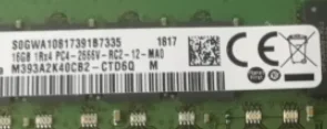 

For M393A2K40CB2-CTD Samsung 16GB (1X16GB) 1RX4 PC4-2666V memory