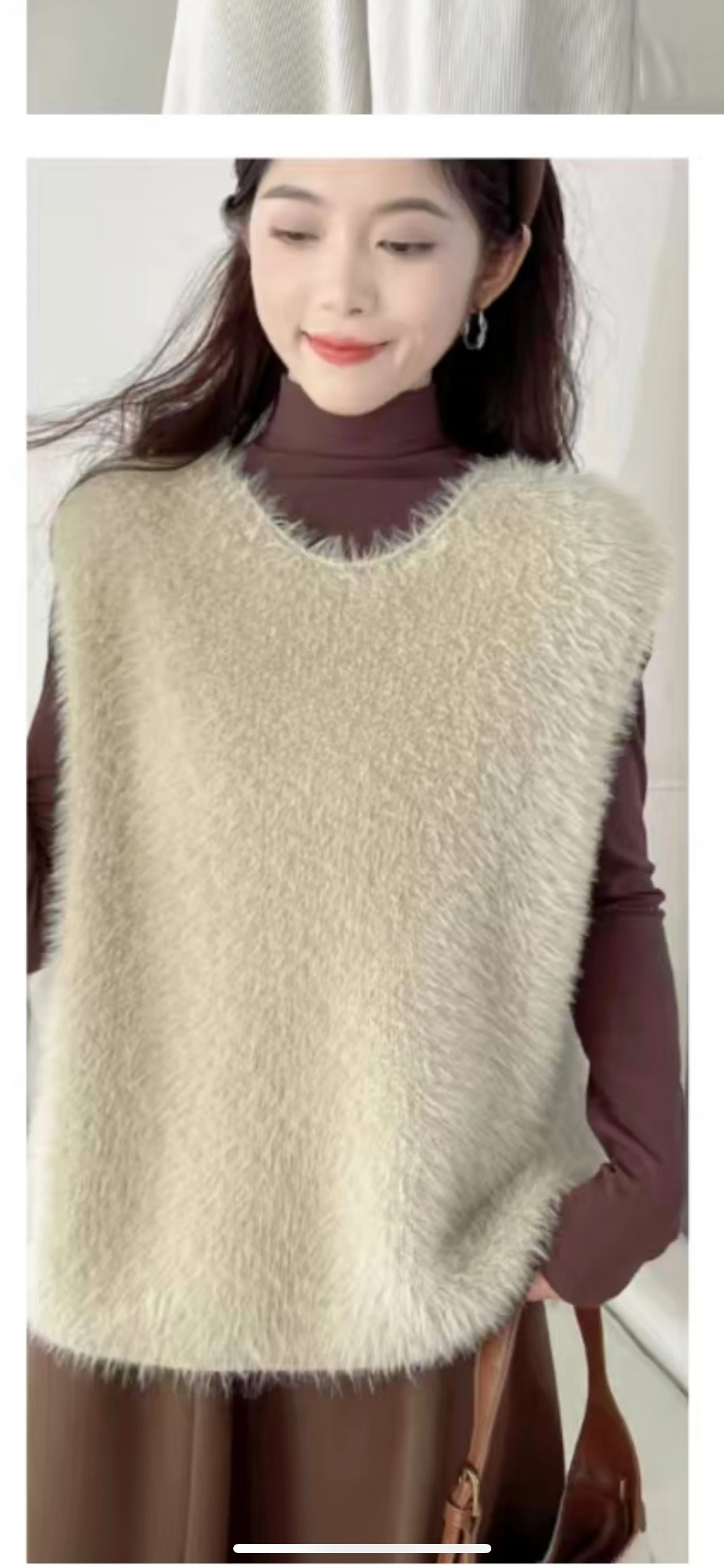 

Свободный круглый вязаный жилет Ne Svel, однотонный свитер из искусственного бархата, женский весенний новый свитер для поездок на работу