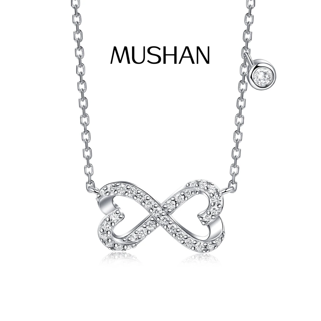 

MuShan Jewelry 925 Sterling Silver Necklace Pendant Chain HCD Gemstones Engagement Party Birthday Gift Women Necklaces Jewelry
