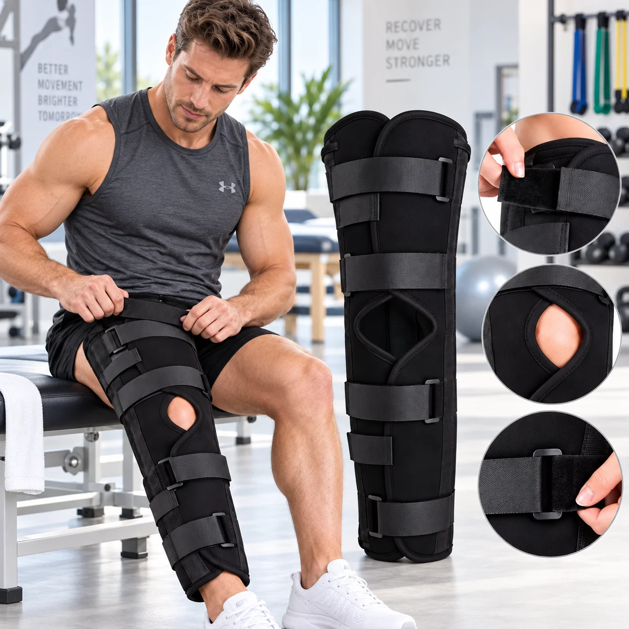 Sports Equipment Knee Support - 1 Adet Ayarlanabilir Diz Desteği, Almofada
