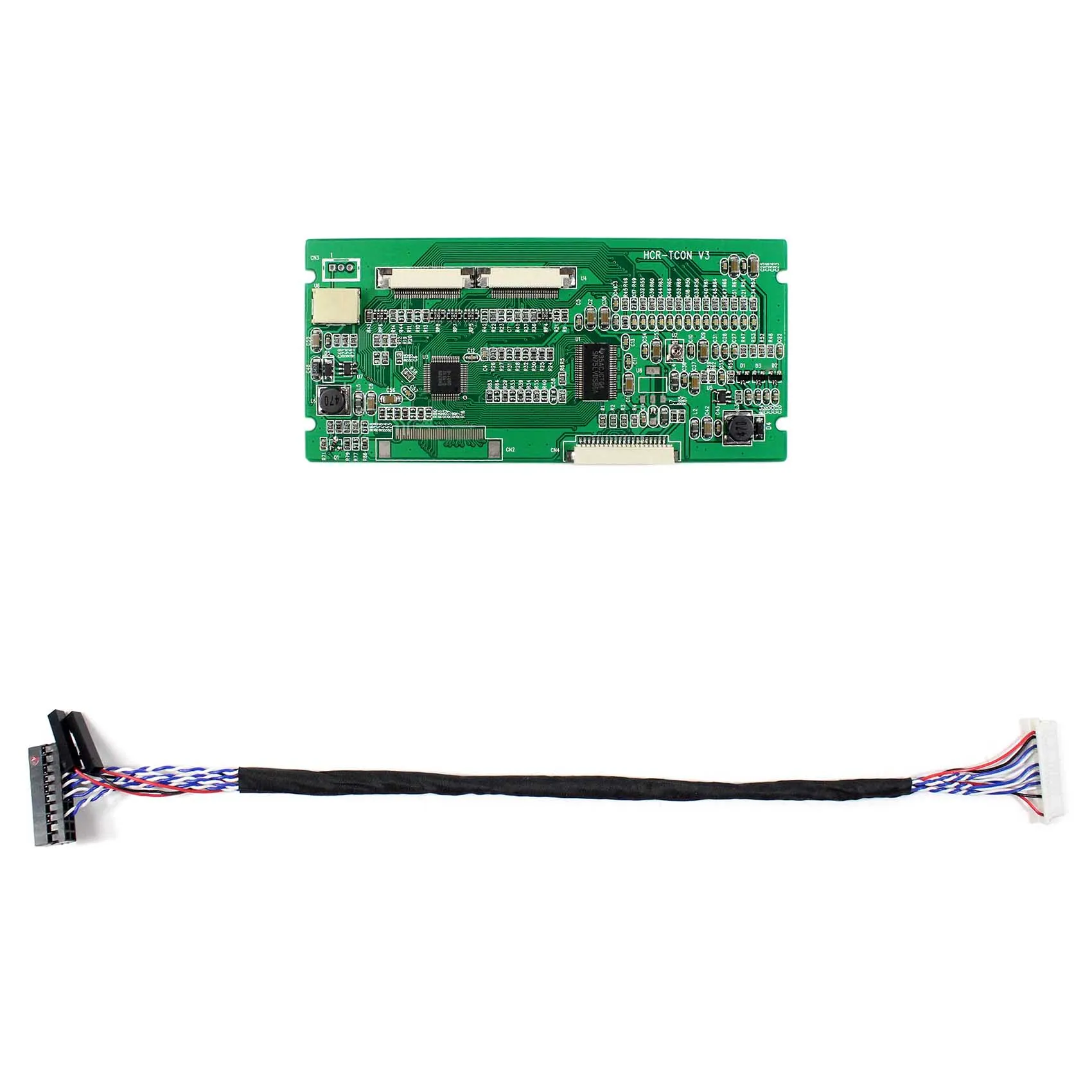 LVDS إلى TTL Tcon مجلس 2x30pin TTL إشارة HCR-TCON N3 800x480 العمل لشاشة AT080TN42 AT102TN03 20Pin LVDS