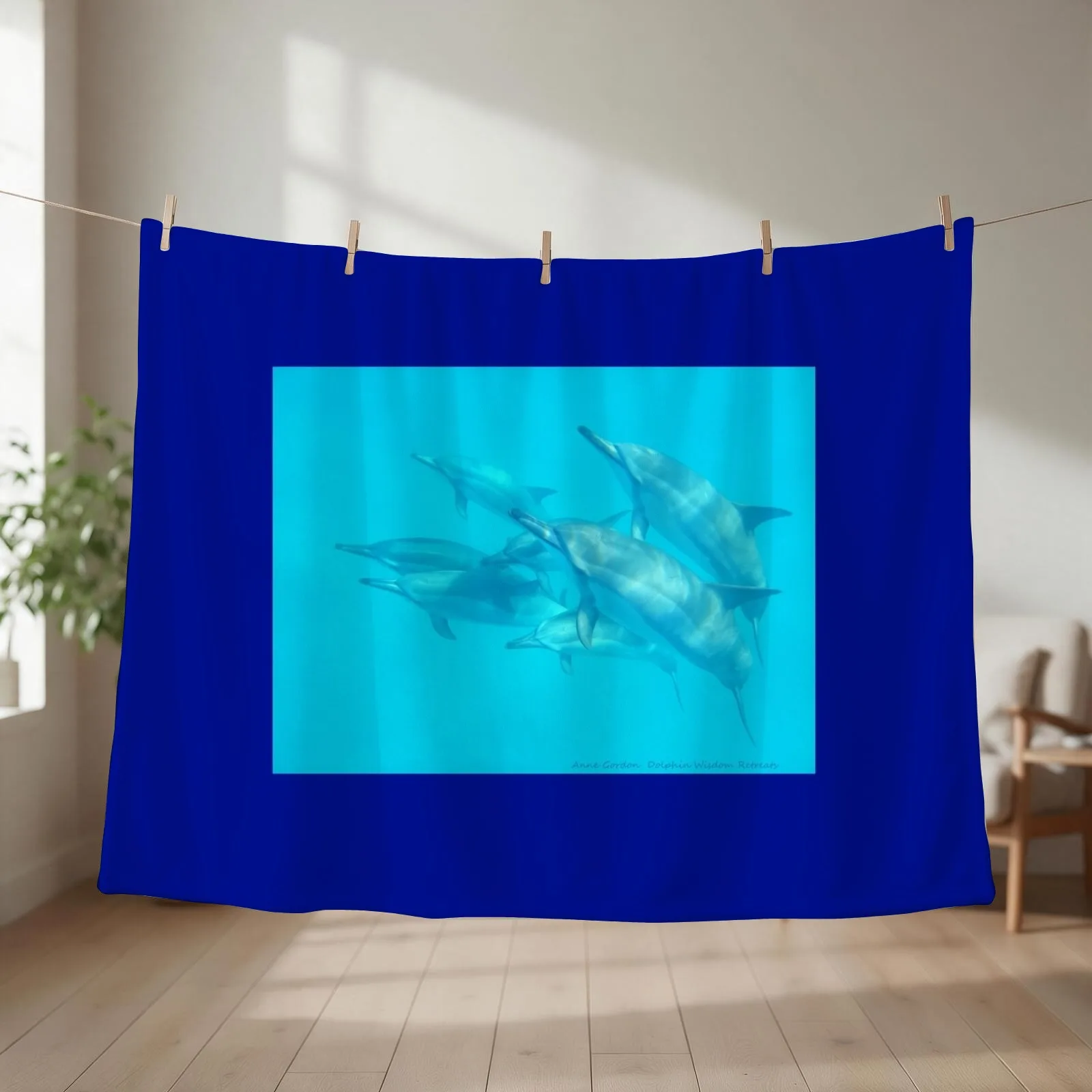 Dolphin Ascendance Throw Blanket couch cozy soft plush fuzzy picnic outdoor blanket