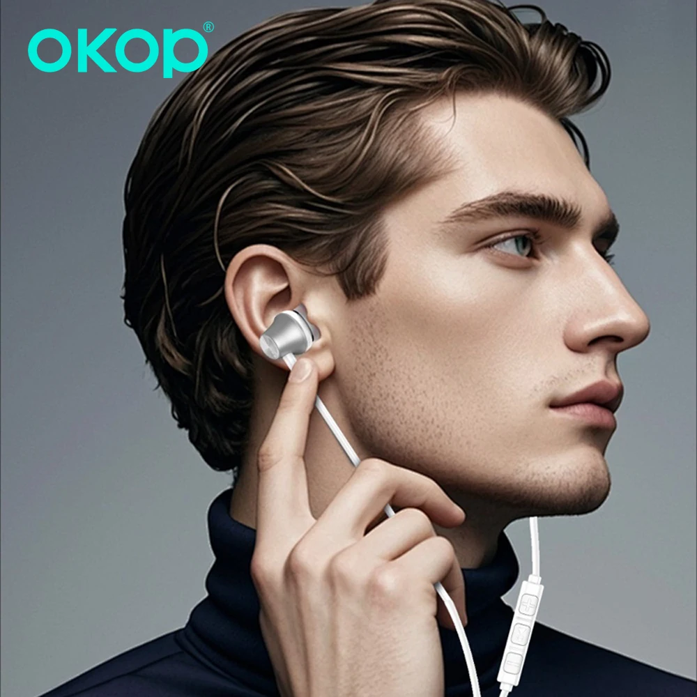 

OKOP in-ear Headphones,Wired Headphones,USB-C Mobile Phone Computer Universal Headphones,in-line Control Music AI Headphones