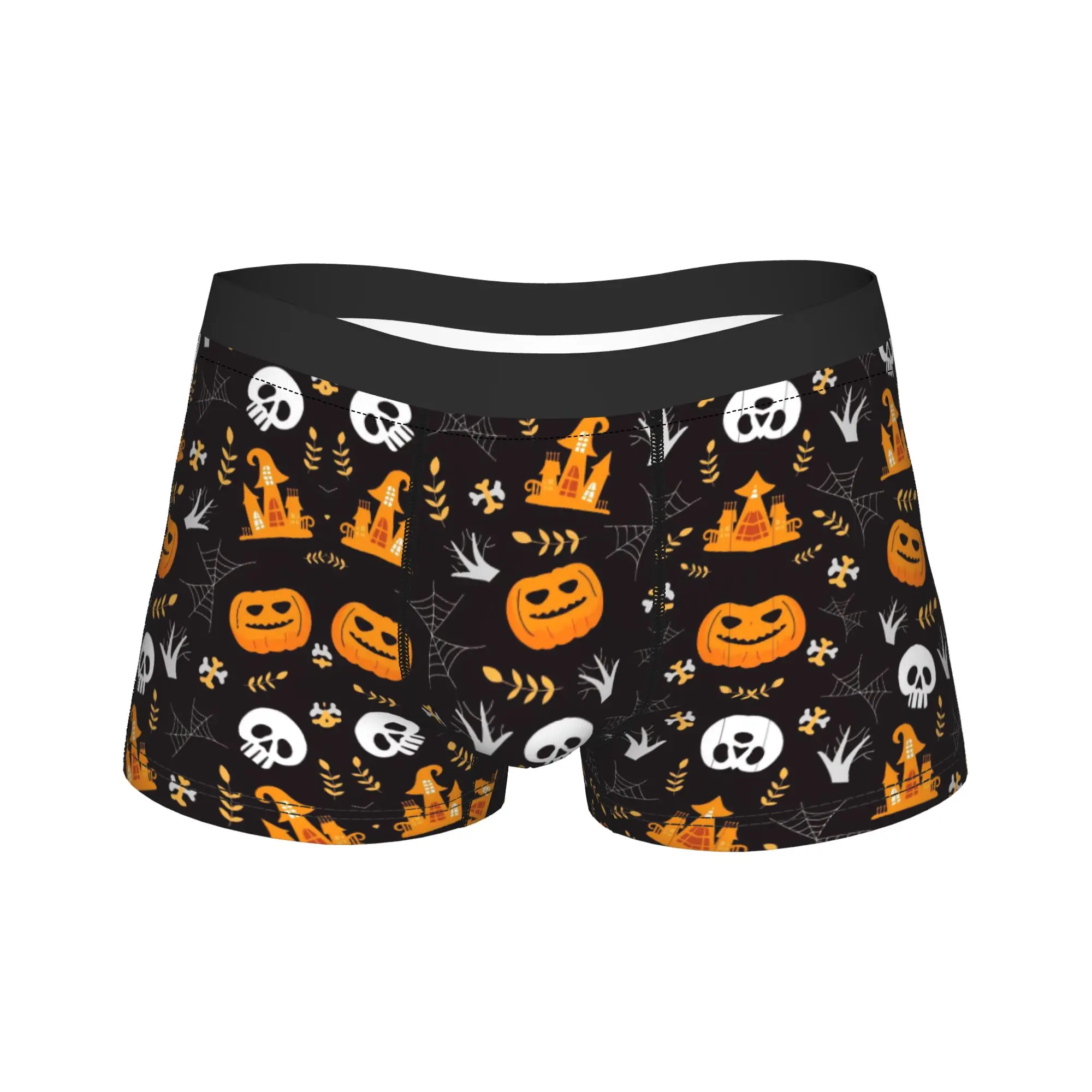 Halloween Ghost Pumpkin Spooky Trick Or Treat Witch Boxers Briefs Humor Underwear  Boxer Underpants Gag Gift For Man