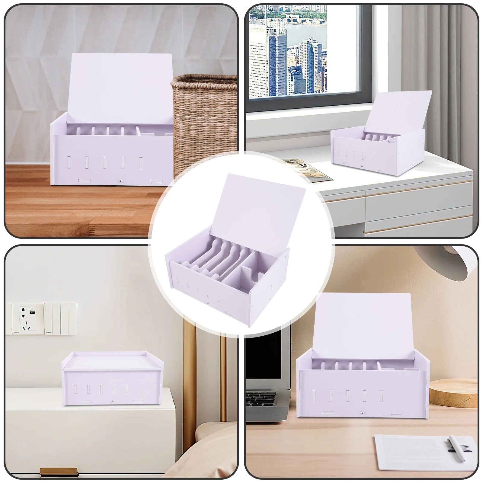 Sturdy Pvc Cash Storage Box Multi Grid Money Organizer Supermarket Coin Holder Portable Money Case For Cashiers Home Use