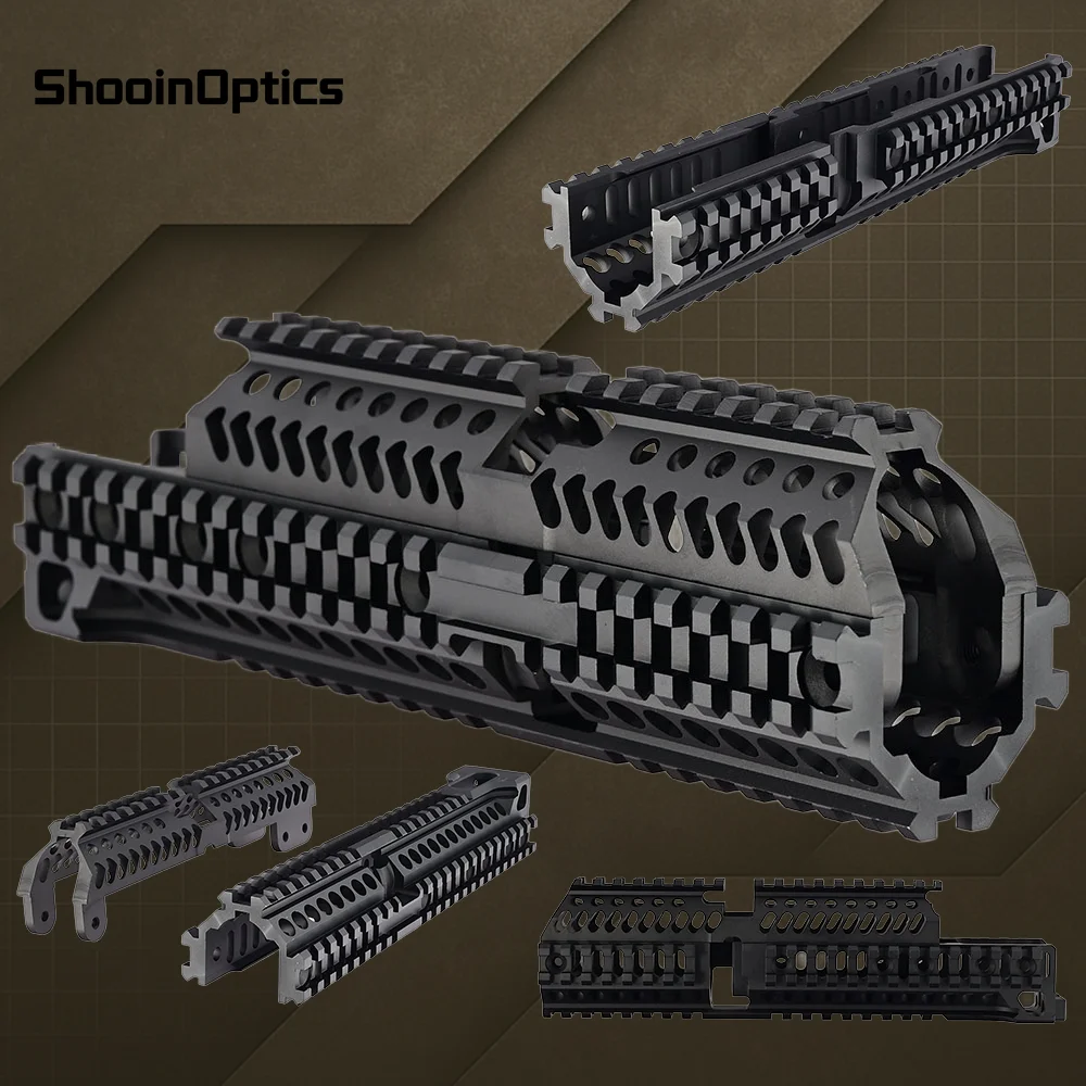 Taktische B30 B31 AK Quad Picatinny-Schienenhalterung aus Aluminium, Schienensystem in voller Länge für AK74 AK47 AEG GBB Gewehr – Detail 1