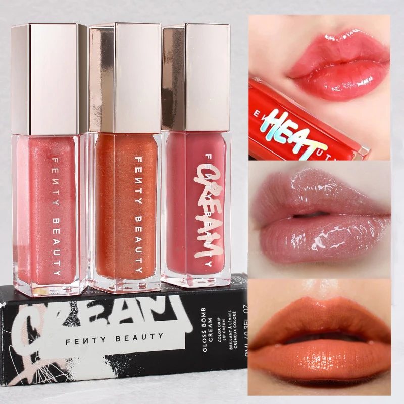 Fenty Beauty Gloss Bomb Universal Lip Luminizer Cream Riri Fenty Glow ملمع الشفاه بريق ترطيب سمنة أحمر الشفاه السائل
