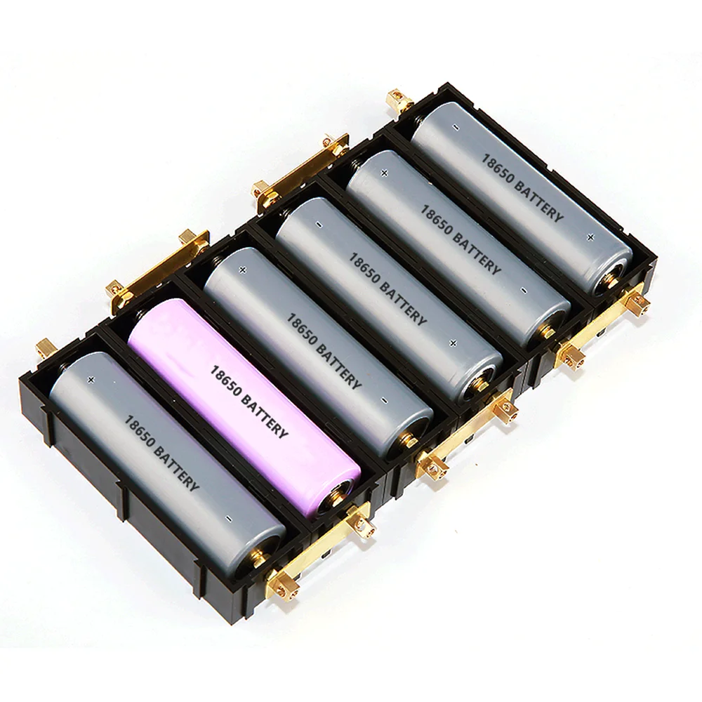 10PCS 18650/21700 Battery Case Holder Spliceable DIY Batteries Box Power Bank Case Cell Storage Boxes Housing Without Battery