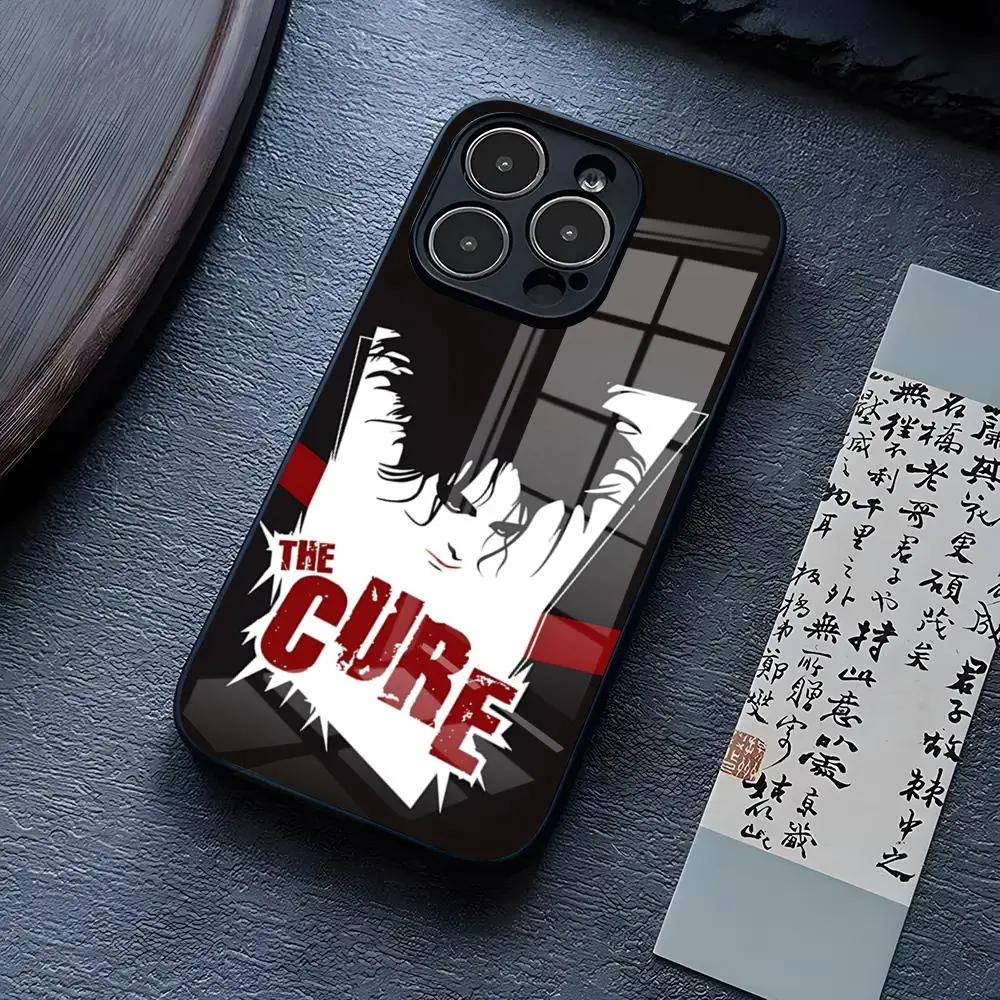 Vintage Rock Band The Cure Phone Case For IPhone 13 Pro Max 14 Plus 12 Mini 11 15 X XR XS 8 7 Plus SE Tempered Glass Back Cover image 6