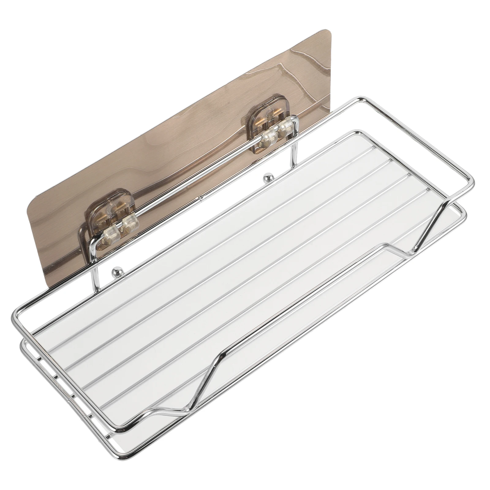 

Bathroom Shelf Suckers Stainless Steel Wall Mounted Rack Shelves Metal Suction Cup Mount Soap Dish Storage HOLDER Sundries Rack