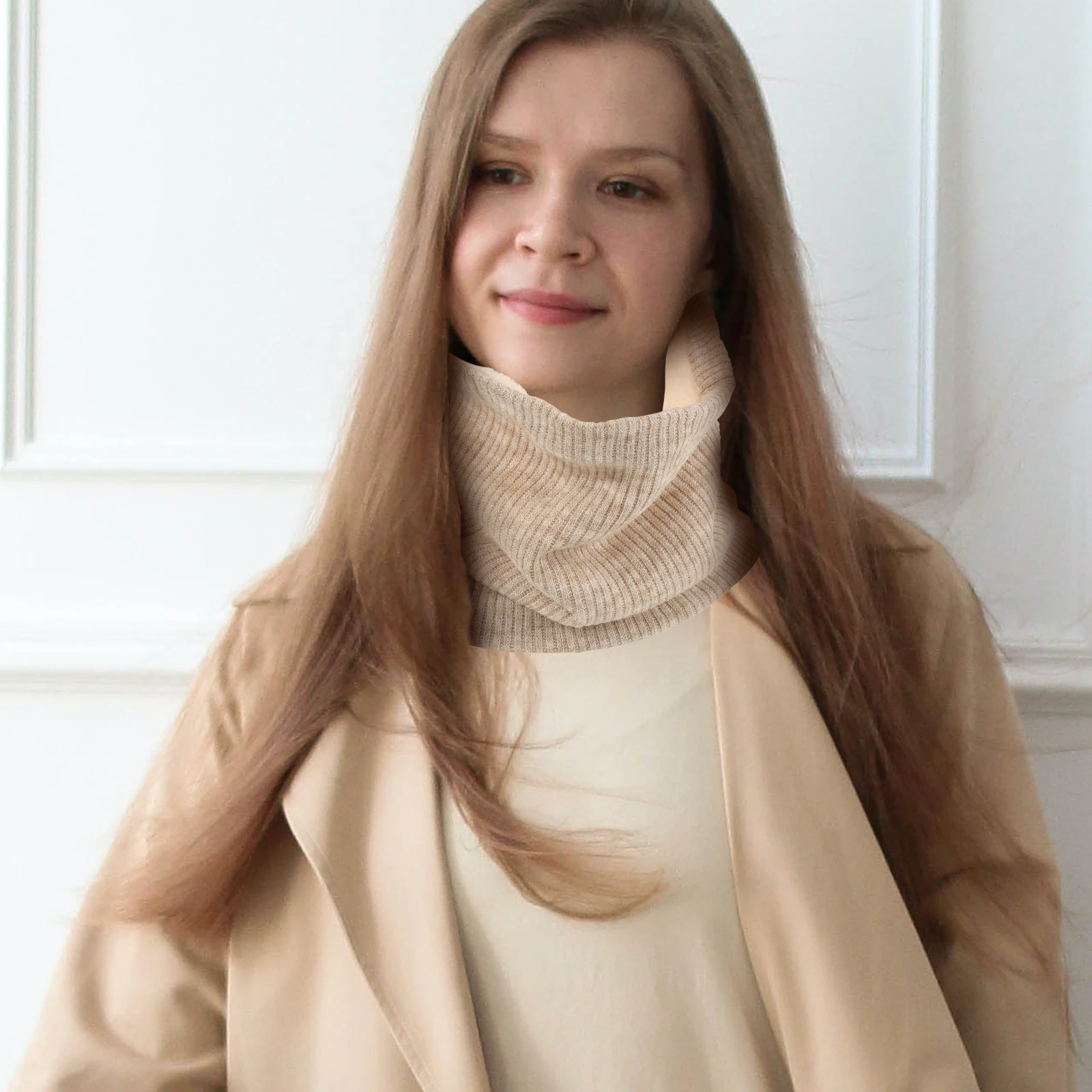 

Keep Warm Lovers Scarf Shawls for Women Creative Double-Layer Insulated Neck Gaiter