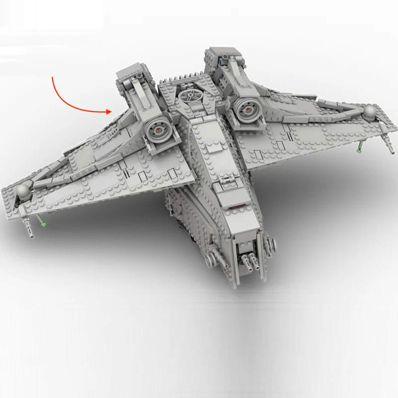 New 1466Pcs Famous Star Battle Movie Moc Heavy Spaceship Model Diy Creative Ideas Toy Bricks Birthday Gift Building Blocks