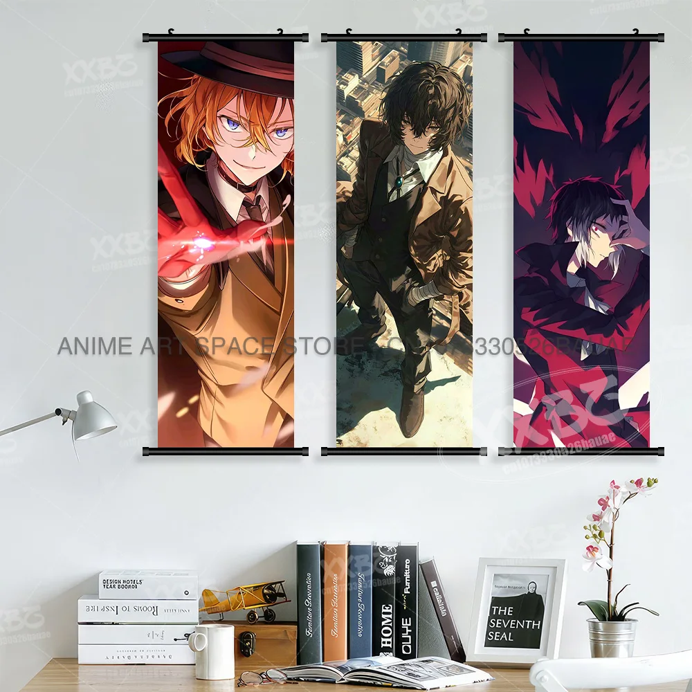 Japanische Anime Bungo Stray Dogs Wandkunst Leinwand Schriftrollen Bilder Modernes Druckposter Kunikida Doppo Home Decor Hängende Malerei – Detail 4