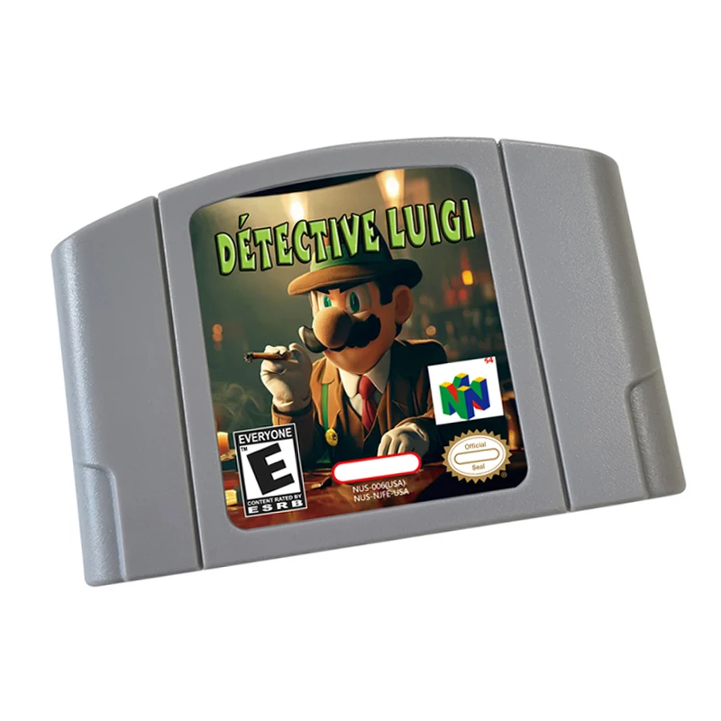 N64 games Cartridge-Detective luigi NTSC Version Retro Games reconstructed