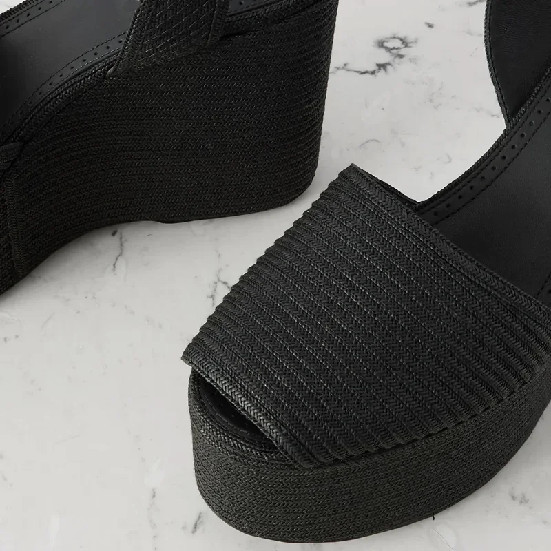 Plaform Gingham Peep Toe Pupms Sexy Round Toe Wedges Shingback Back Straps Accept Customized New Arrivals Fashion Women Shoes