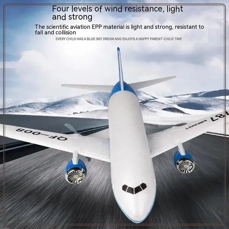 Reliable-Boeing 787 Glider Model 2.4G Electric Remote Control Three-Channel Fixed Wing Aircraft Airplane Toy Model For Kids-Blue