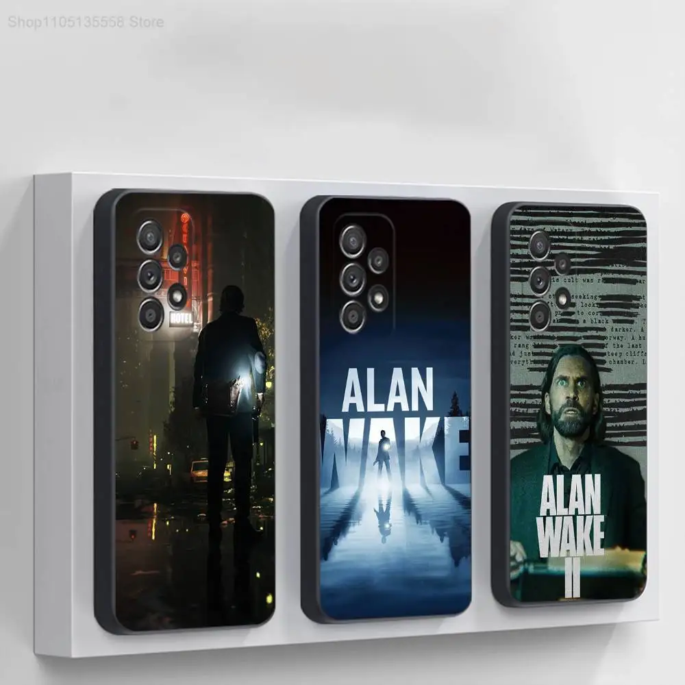 

A-Alan W-Wake Game Phone Case For Samsung S 25,24,23,22,30,21,10,9,Ultra,Plus,Lite,FE,4,5G Black Soft Case