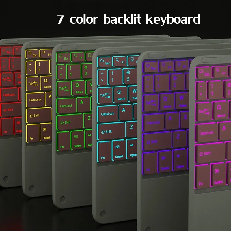 Funda con teclado para Realme Pad Mini, cubierta con retroiluminación LED 8,7 2022, magnética y desmontable, con ratón