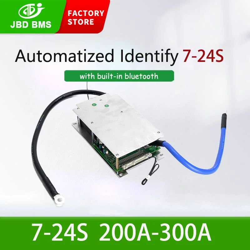 JBD BMS Smart 16S LiFePo4, 48V, 200A, 300A, 7S, 8S, 10S, 12S, 13S, 14S, 15S, 17S, 18S ، 20S ، 22S ، 24S ، 72 فولت ، 60 فولت ، 36 فولت بطارية ليثيوم التوازن ، 24 فولت #1