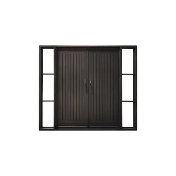 

Modern Minimalist Forged Iron Luxury Entrance Door Popular Steel Entrance Decoration Design