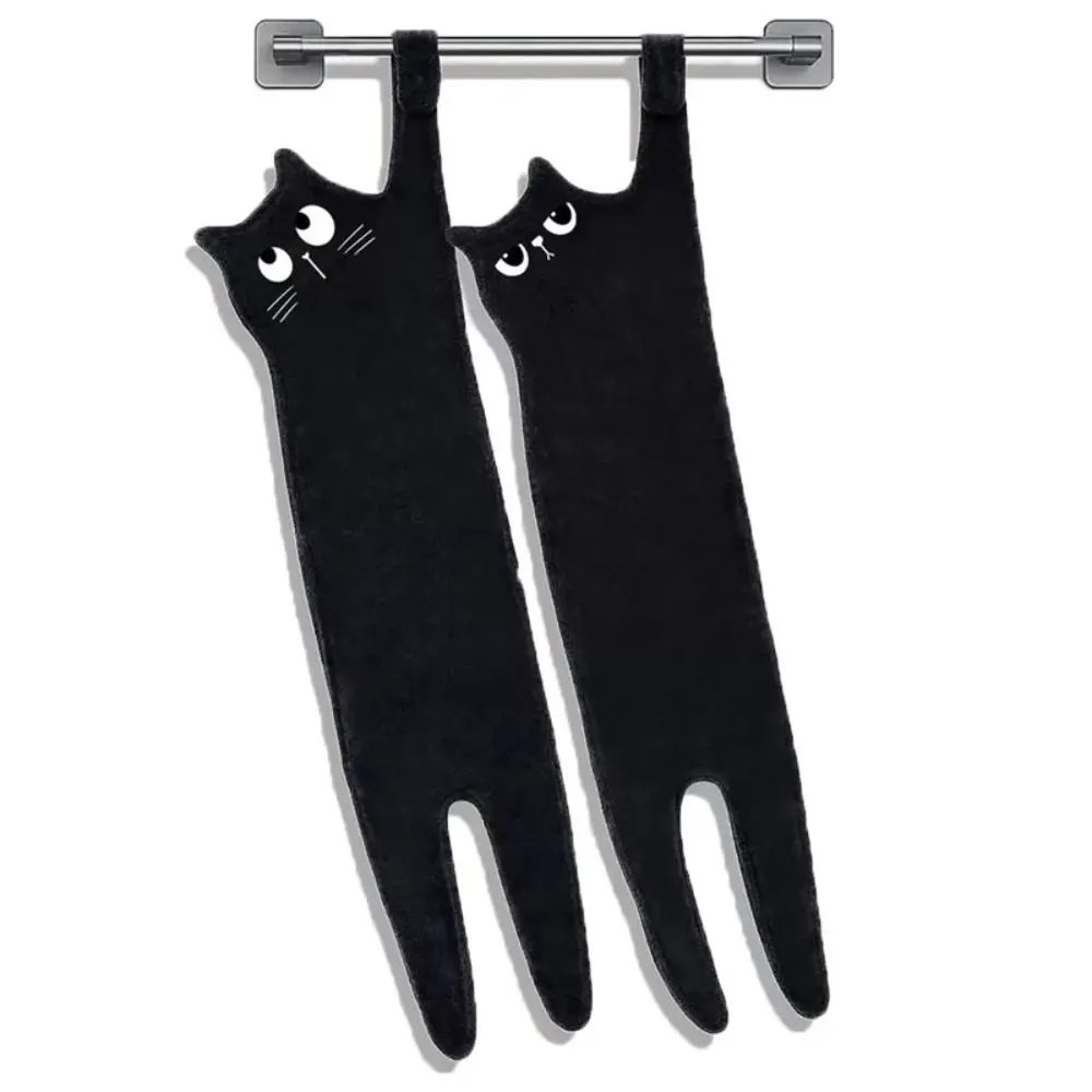 Serviette à main grande taille à séchage rapide pour chat, chiffon de nettoyage doux et absorbant, torchons en microfibre double couche pour salle de bain, cuisine, salon