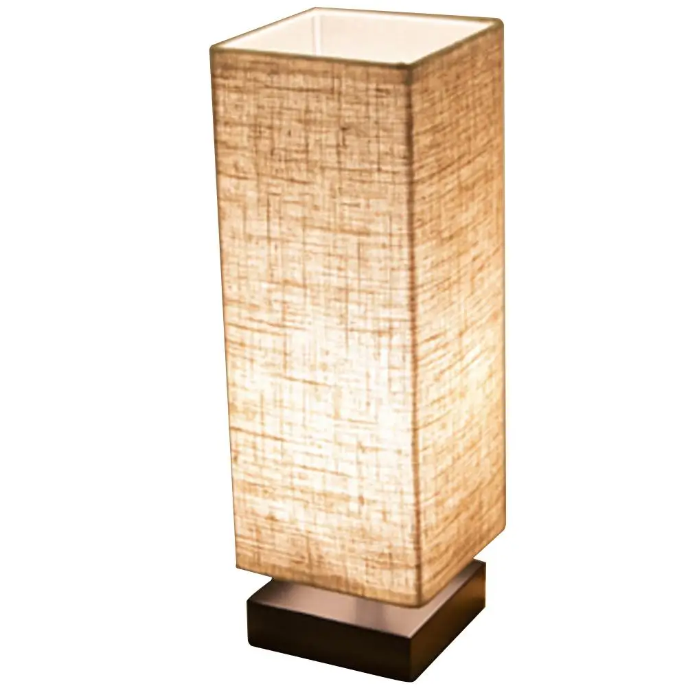 E27 قاعدة سوداء الكتان الظل الجدول مصباح لغرفة النوم غرفة المعيشة مكتب غير المبهر ضوء النسيج عاكس الضوء ديكور المنزل #1