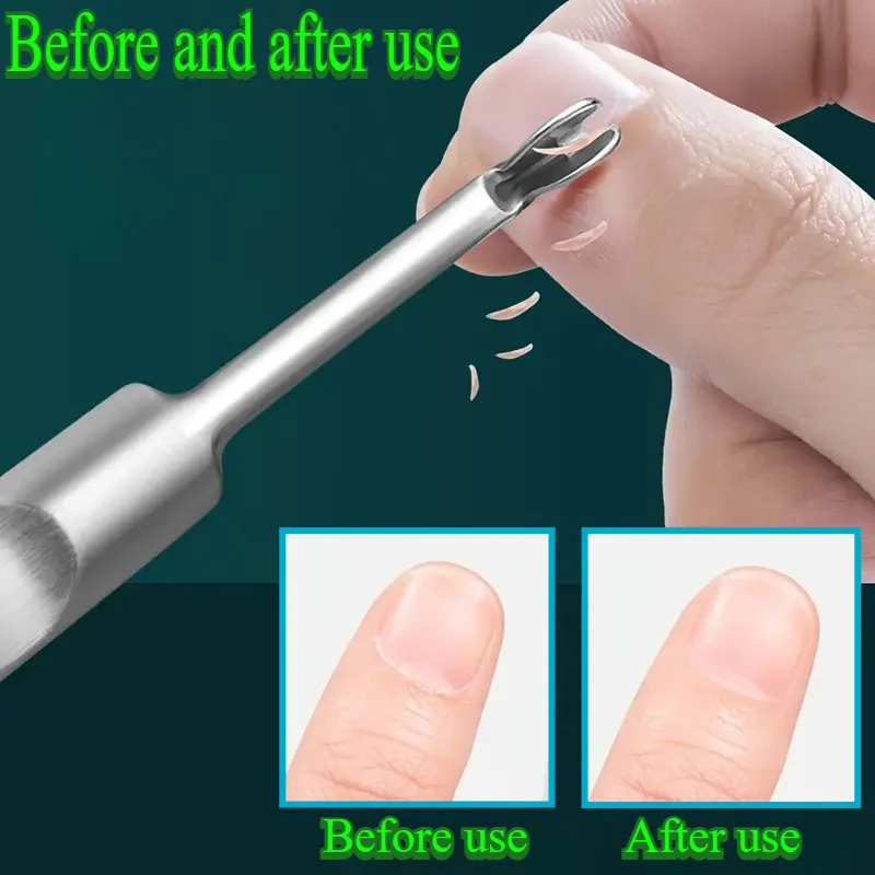 مجموعة أدوات إزالة طلاء الأظافر من الفولاذ المقاوم للصدأ 5/6 قطع، مجموعة أدوات مكشطة جل مانيكير وباديكير، مناسبة لأظافر الأصابع وأظافر أصابع القدم #5