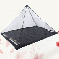 Portable Triangle Mosquito Net for Camping Outdoor Tent Canopy Bed Net Black Lightweight Compact Travel Hiking Fishing Garden